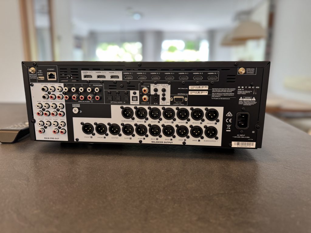 Anthem AVM70 - Anschlüsse in Hülle und Fülle