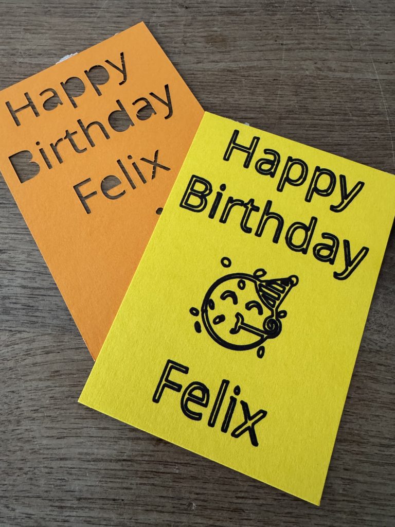 Bambu Lab H2D als Plotter und Cutter - Grußkarte